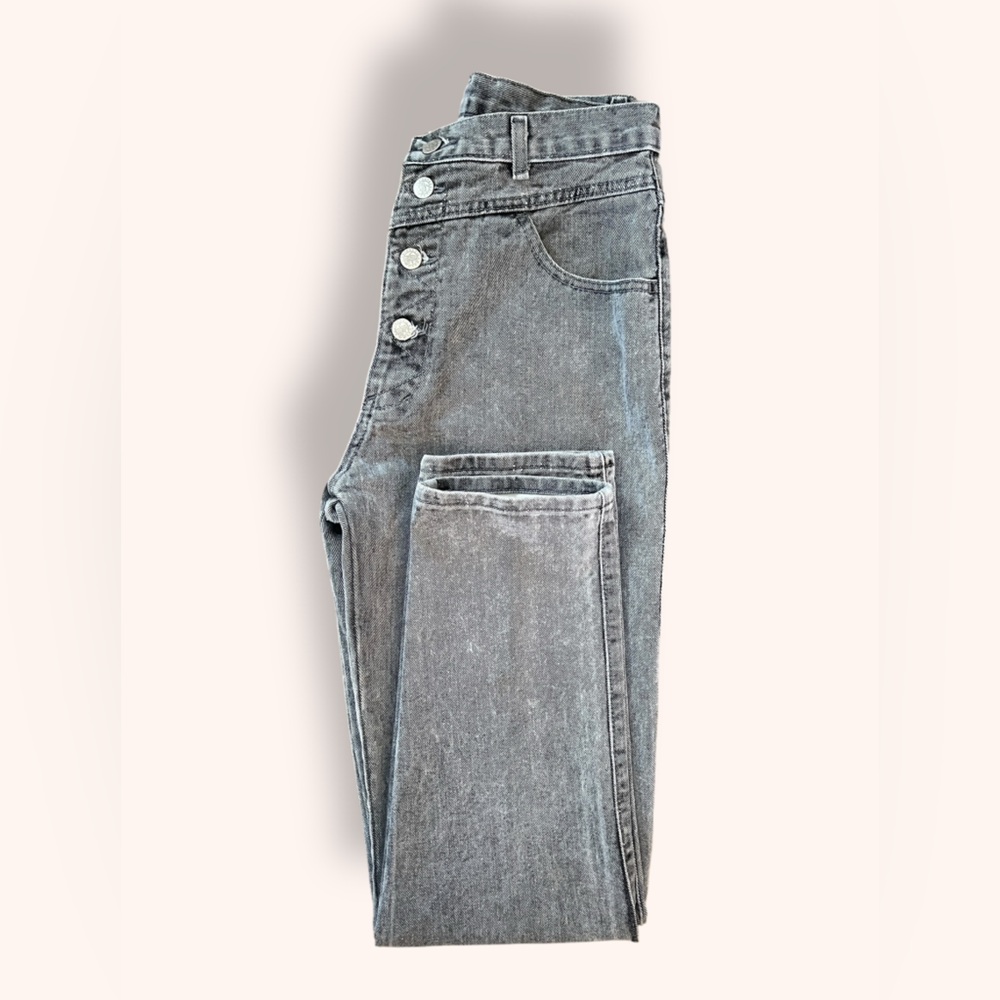 Vintage Whipp Denim, Button Fly Jean, Gray Wash - Picture 9 of 10